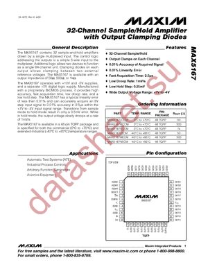 MAX5167LCCM+T datasheet  